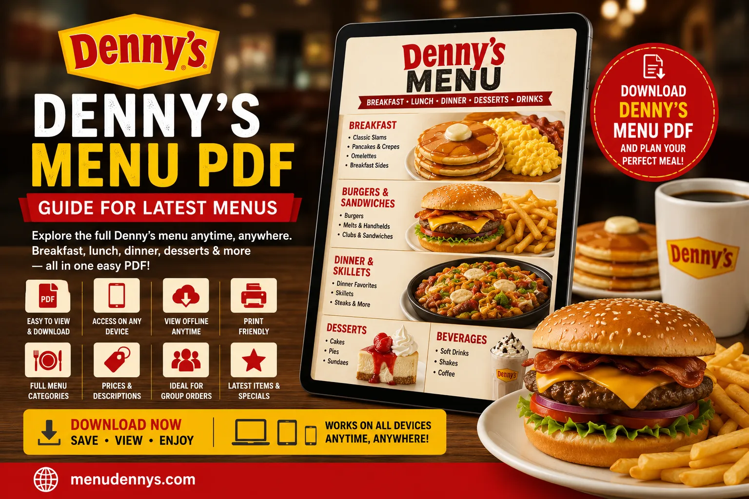 Denny’s Menu PDF